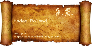 Hadas Roland névjegykártya